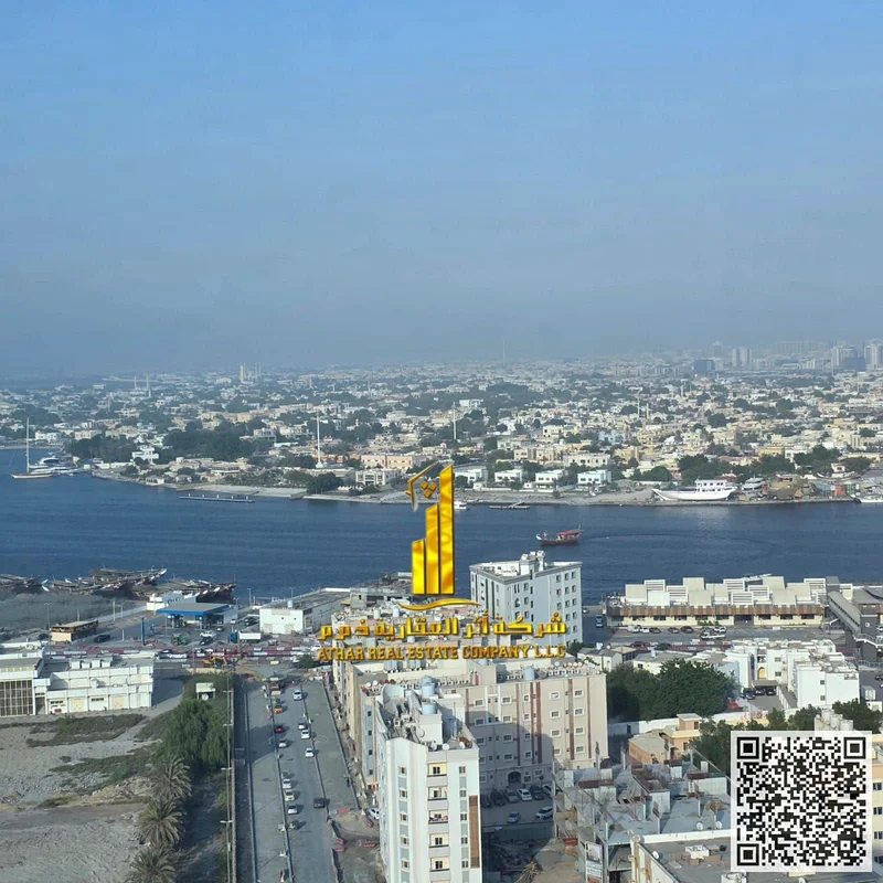 شقة مفروشة من ثلاث غرف نوم مع إطلالة مفتوحة للإيجار الشهري في عجمان - الرشيديه - أبراج الفالكون ✅ جميع الفواتير مشمولة | أثاث أنيق63838584295939111