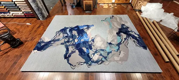 Elegant Abstract Modern Hand tufted wool 3x4 meter Area Rug Perfect for Any Space