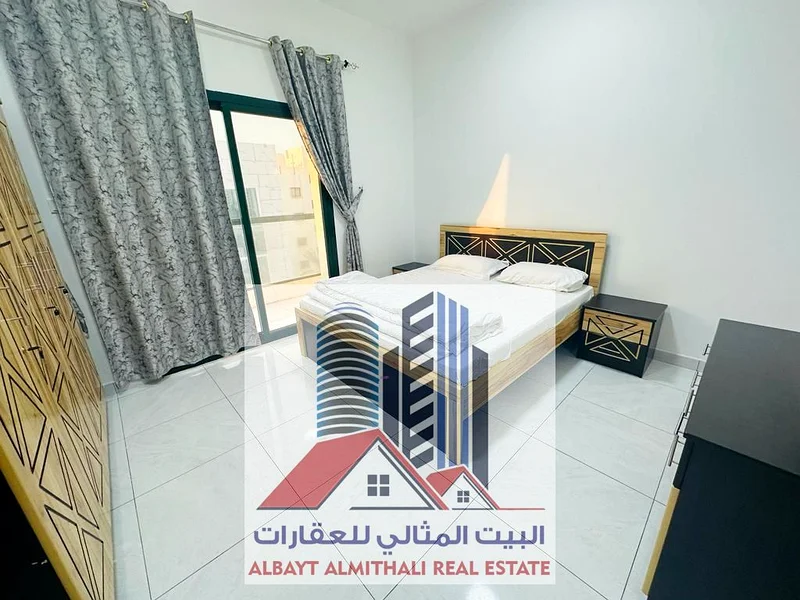 🏡 شقة مفروشة من غرفة نوم واحدة للإيجار – الرشيدية 2، عجمان 📍 الموقع: الشقة رقم 402 خلف حديقة الرشيدية للسيدات بالقرب من برج فالكون63720879475329113