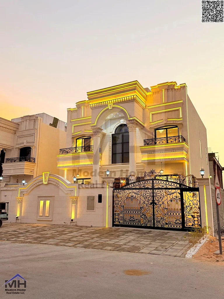 Without annual fees, own a wonderful villa 6 rooms in Ajman. first resident, freehold, super deluxe finishing, behind Al Hamidiya Park.63906248545153110