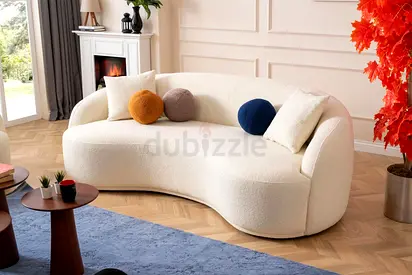 Design Couch Semicircular Couches Luxury Sofa Upholstered Furniture 4 Seater XXL Big