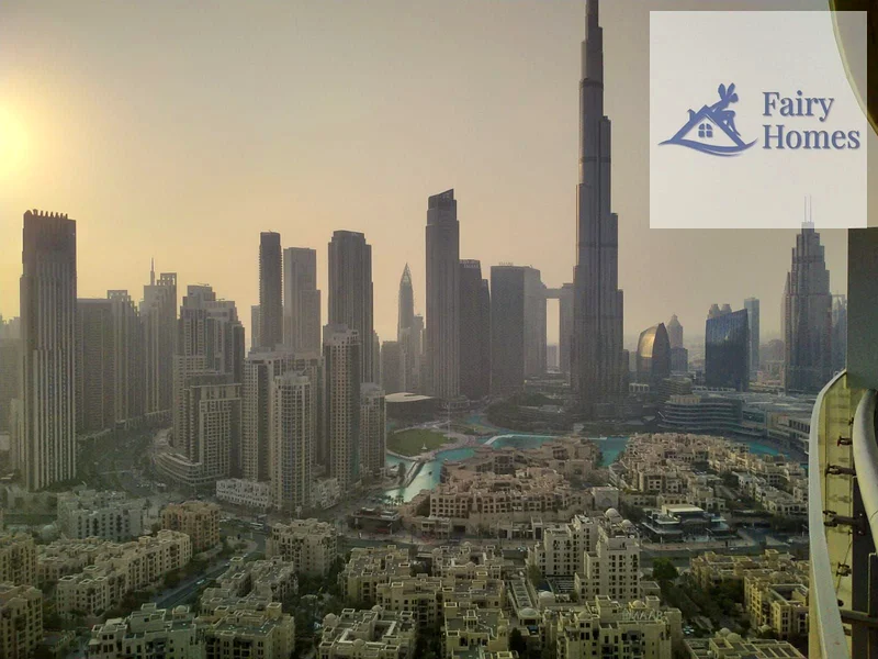 شقة بثلاث غرف نوم مع إطلالة على برج خليفة | مفروشة بالكامل | موقع متميز63769832554498110