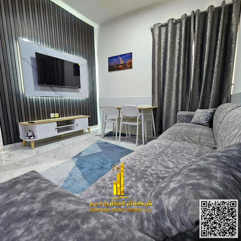 A fully furnished room and hall with elegant furniture and a spacious area in a vital area for monthly rent in Ajman, Al Jurf 2, behind Day to Day63837479733763112