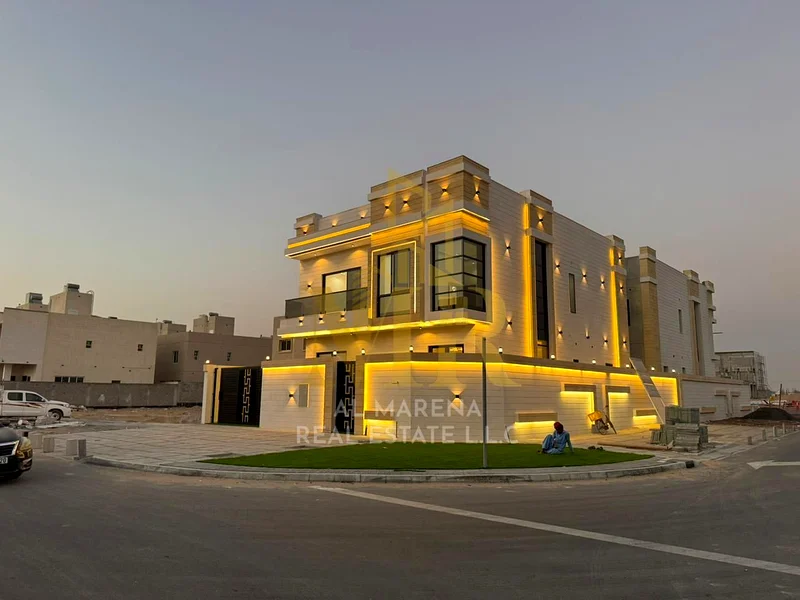 🏡 For Sale – Luxurious Villa in Al Helio 2 – Ajman | Two Floors & Rooftop | 5 Master Bedrooms with Built-in Wardrobes | Separate Majlis & 2 Living Ro63907817387393111