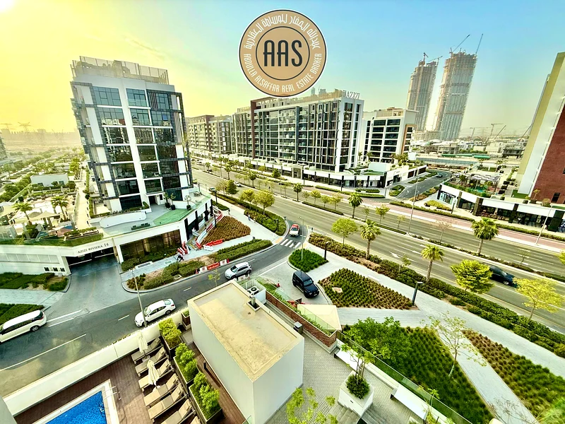 جاهز للانتقال • شقة بغرفة نوم واحدة مع إطلالة على المجمع والبركة • 4 شيكات63802547030915110
