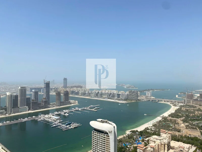 طابق عالي مع إطلالة بحرية كاملة على غرفتي نوم63777537847809114