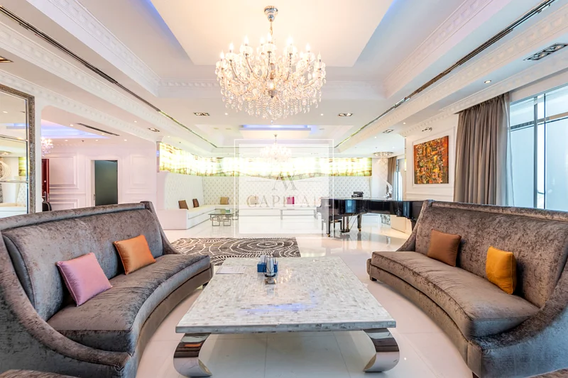 إطلالة كاملة على البحر والنخيل | بنتهاوس | مفروش63773631354626114