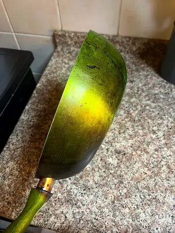 Vibrant Green wok pan