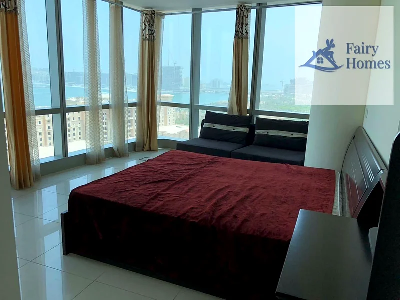 وحدة ركنية - مفروشة بالكامل - إطلالة على البحر - تشمل المبرد63776124666114113