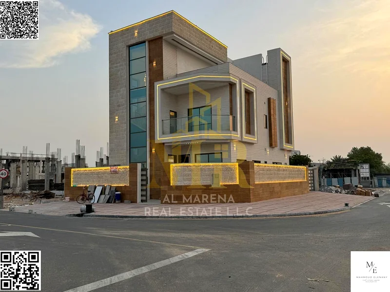 For Sale – Corner Villa in Al Helio | 5 Master Bedrooms + Majlis + 2 Living Rooms + 3 Kitchens | 2 Floors + Roof | Incl. Registration Fees | Freehold63909116641027112