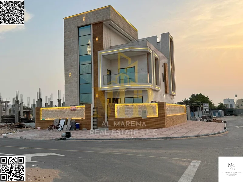 For Sale – Corner Villa in Al Helio | 5 Master Bedrooms + Majlis + 2 Living Rooms + 3 Kitchens | 2 Floors + Roof | Incl. Registration Fees | Freehold63909116641027111