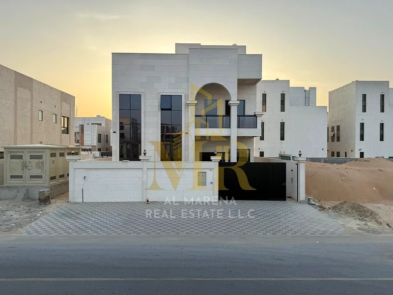 Luxury villa for sale in Al Bahia - Ajman Area: 3014 sq ft | 5 master bedrooms | 2 floors and a roof | Price: 1,600,000 AED - negotiable63883359823875111