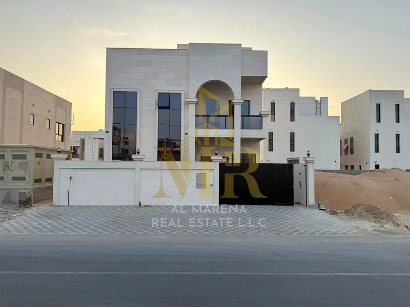 Luxury villa for sale in Al Bahia - Ajman Area: 3014 sq ft | 5 master bedrooms | 2 floors and a roof | Price: 1,600,000 AED - negotiable63883359823875110