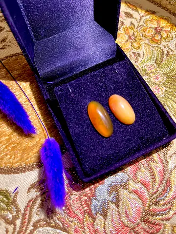 Red-Orange Yemeni Aqeeq Agate for men’s ring 18k 21k 22k  hakik akik untreated oval العقيق اليمني