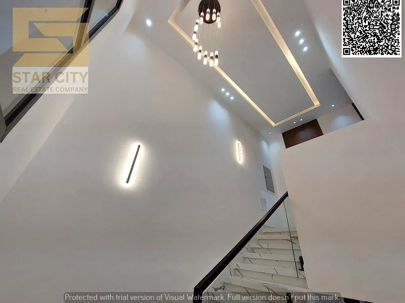 For sale, including registration fees, a 4-bedroom villa in the Al Bahia area of ​​Ajman, super deluxe finishing, freehold for all nationalities, bank63883227482113112