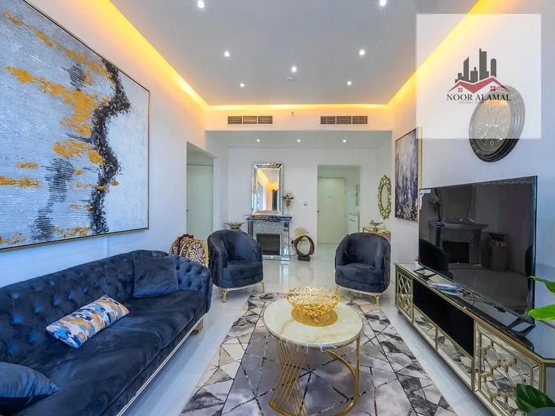 Sharjah Al Khan Beach Tower 1, two-bedroom apartment, hall, kitchen, 3 bathrooms and balcony63827987811971114