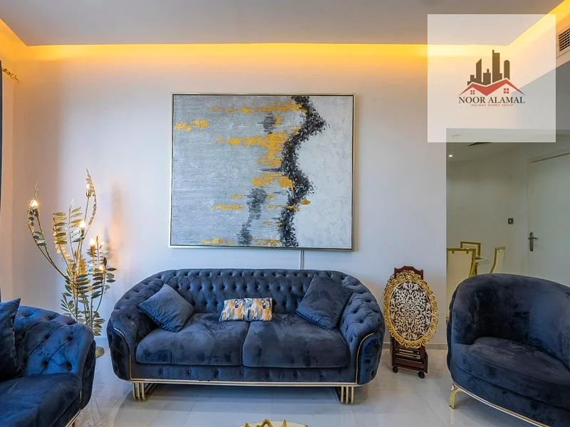 Sharjah Al Khan Beach Tower 1, two-bedroom apartment, hall, kitchen, 3 bathrooms and balcony63827987811971112