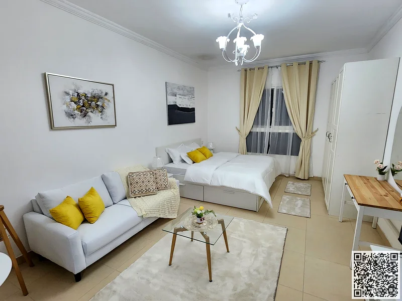 Studio apartment, With a semi-detached kitchen, fully furnished new, open view, all services included, Private Parking63837479820161111