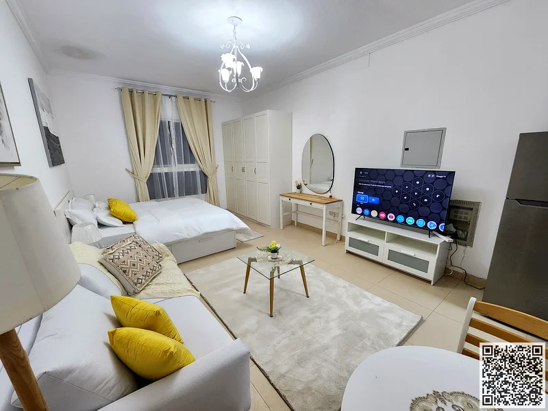 Studio apartment, With a semi-detached kitchen, fully furnished new, open view, all services included, Private Parking63837479820161110