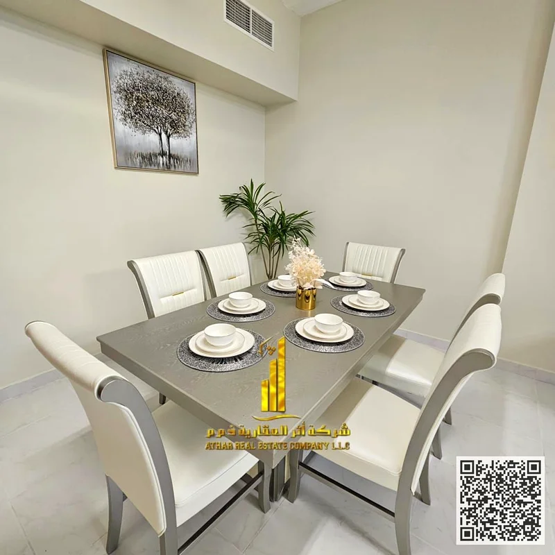 The most luxurious furnished Two-bedroom apartment for monthly rent ✨ Ajman - Al Rashidiya - Falcon Towers, luxurious furnishings ✅All Bills, included63838718076034111