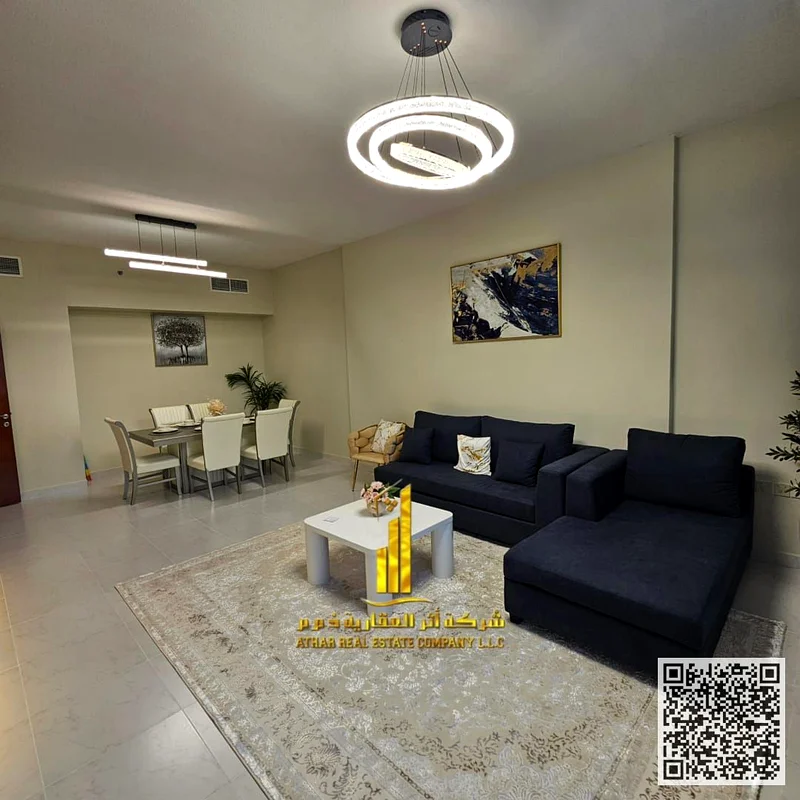 The most luxurious furnished Two-bedroom apartment for monthly rent ✨ Ajman - Al Rashidiya - Falcon Towers, luxurious furnishings ✅All Bills, included63838718076034112
