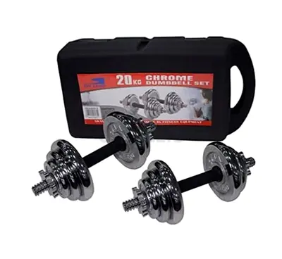 York Fitness Dark Grey Painted Adjustable Dumbbell Set 20Kg Carry Case