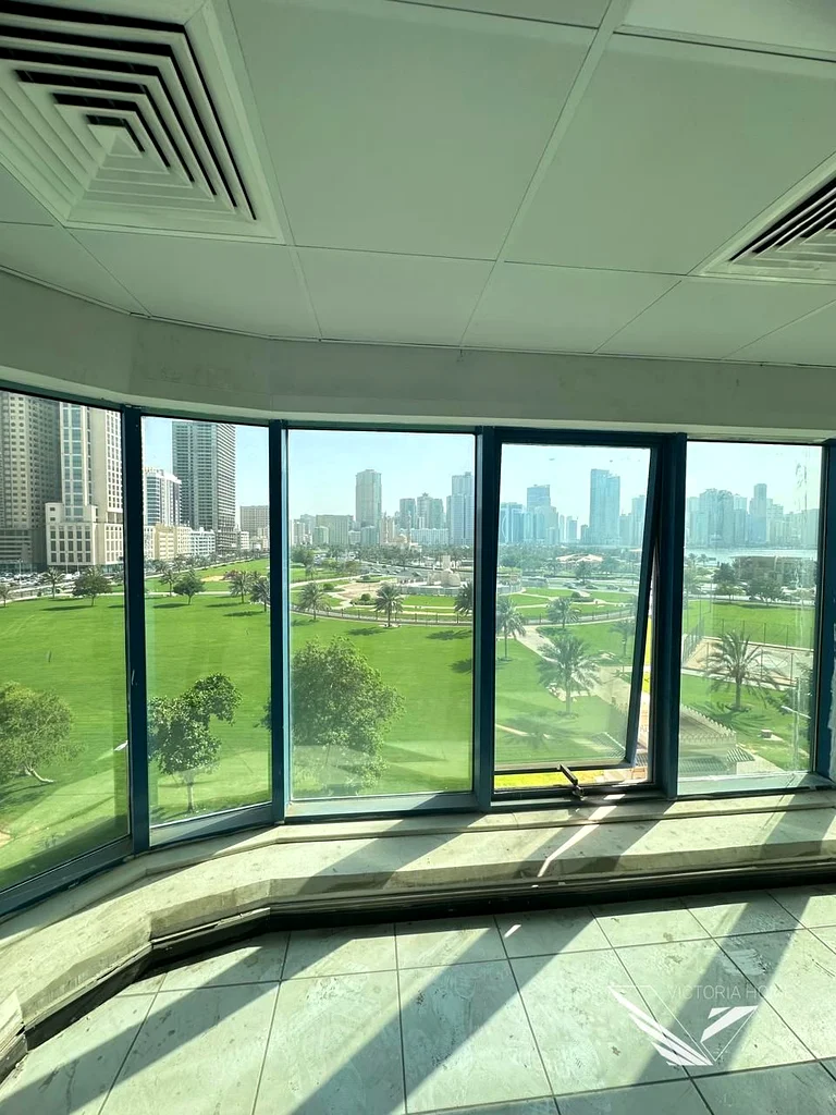 Spacious! big office kitchen bathroom park view close to buhaira corniche al majaz 1 area sharjah63816452006145112