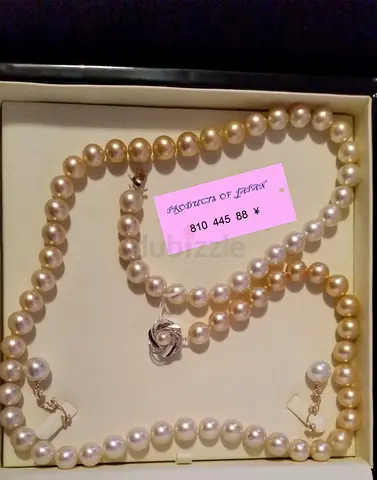 LARGE SIZE NATURAL PERFECT PEARL NECKLACE AND GIFT  LARGE NATURAL PEARL ..LENGTH-83 CM, 71 PIS, PEAR