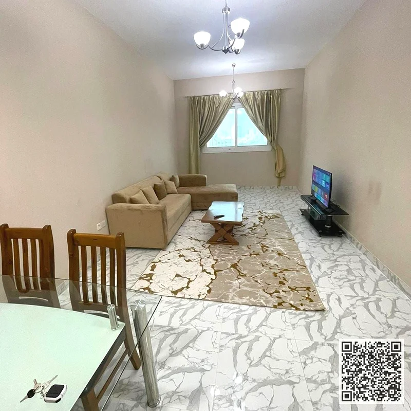 Furnished One-bedroom apartment for monthly rent in Ajman, Al Rashidiya 3 area - opposite Ajman One ✔️ Bills and internet included63838222982017110