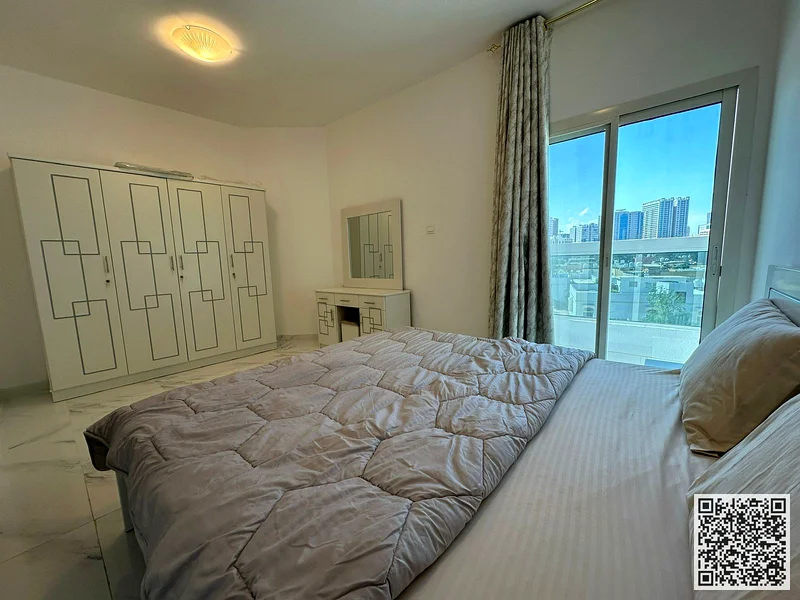 The most luxurious and beautiful furnished one-bedroom apartment for monthly rent in Ajman, spacious area, VIP furniture, super deluxe finishes63838223014531110