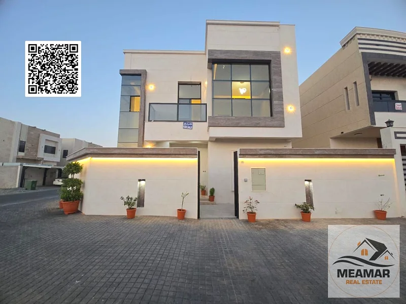 Fully stone villa for sale - Corner | Ajman - Al Helio 2 area with easy bank facilities and a third63913438083587110