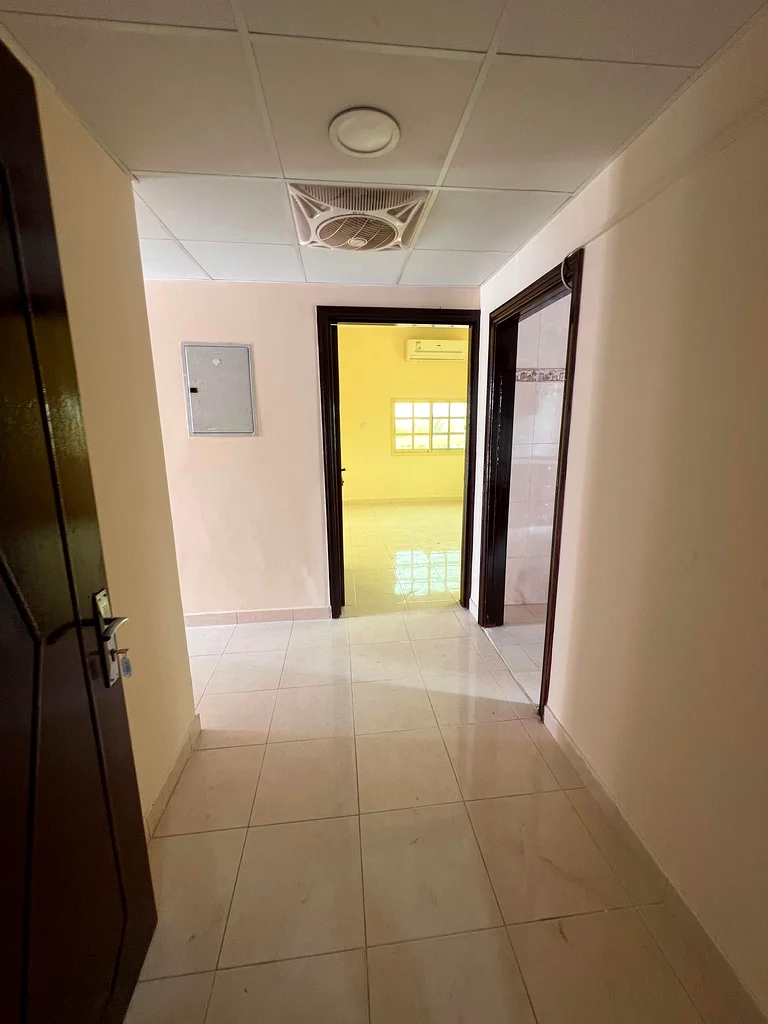 Apartment available for rent consisting of two bedrooms, a hall, two bathrooms, a large balcony, a spacious roof, large spaces, and a distinguished lo63711429326594110
