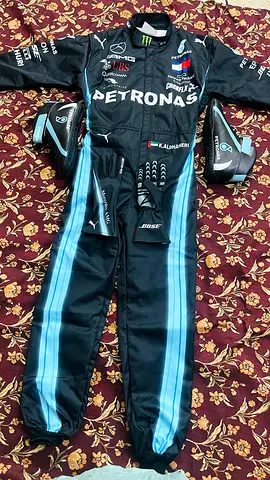 Authentic Mercedes AMG Petronas Racing Suit with Accessories