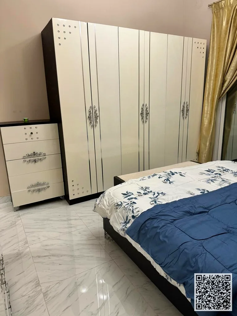 The most luxurious and beautiful furnished one-bedroom apartment for monthly rent in Ajman, spacious area, VIP furniture, super deluxe finishes63838223006851112