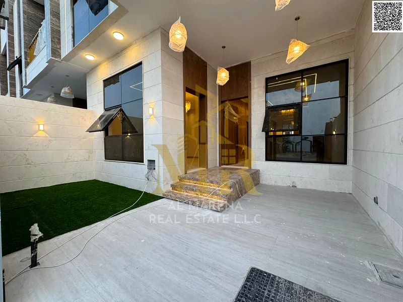 A ready-to-move-in villa on the main street in the most upscale areas of Ajman, two floors and a roof, at a price including registration and ownership63909770243330114