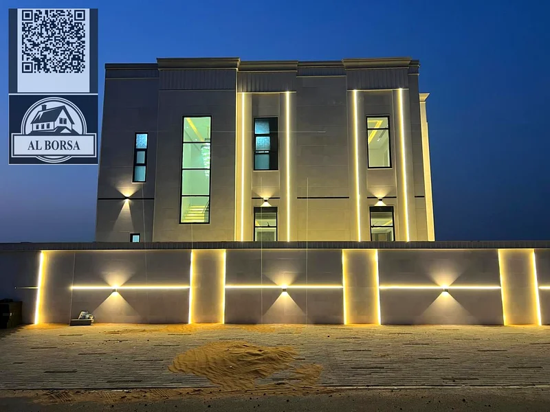 🏡 For sale, a classic villa, all stone, in Al Helio 2, Ajman, 4 master bedrooms, a living room, and a hall, ready with the key, including registratio63911197548545111