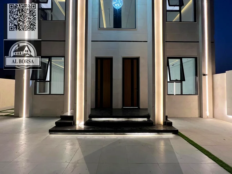 🏡 For sale, a classic villa, all stone, in Al Helio 2, Ajman, 4 master bedrooms, a living room, and a hall, ready with the key, including registratio63911197548545114