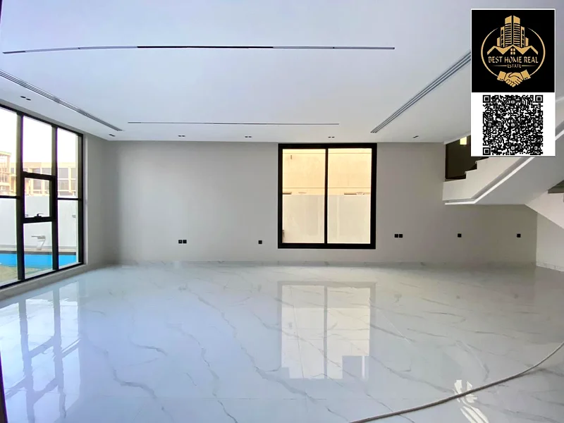 فيلا حديثة مكونة من 5 غرف نوم بتصميم أنيق وبركة سباحة - تشمل رسوم التسجيل ونقل الملكية63909223601666114