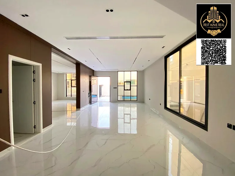 فيلا حديثة مكونة من 5 غرف نوم بتصميم أنيق وبركة سباحة - تشمل رسوم التسجيل ونقل الملكية63909223601666111