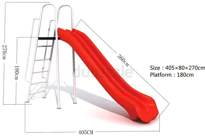 Kids Outdoor Playground Slide - Fun and Safe! 180cm height