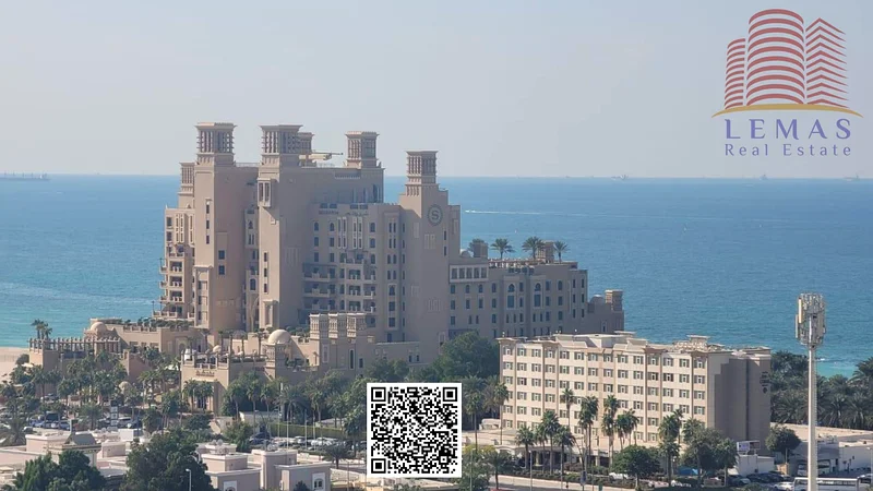 شقة بغرفة نوم واحدة بإطلالة جزئية على البحر، مساحة كبيرة63889910237954110