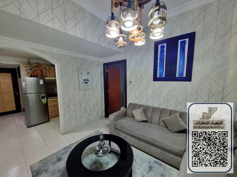 شقة متوسطة، غرفة نوم واحدة وصالون، مفروشة، تشمل الفواتير، بسعر جيد63709678633986113