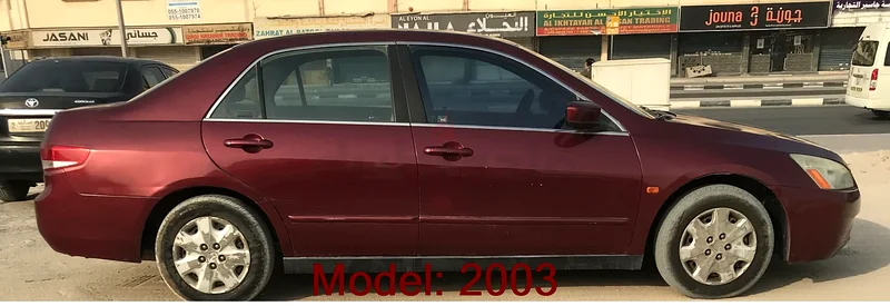 أكورد هوندا 2003 سعة 2.4 لتر بحالة ممتازة مسجلة حتى 14/06/202663699032759427112