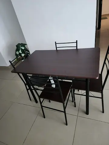 Stylish Brown Dining Table with Chairs for Sale