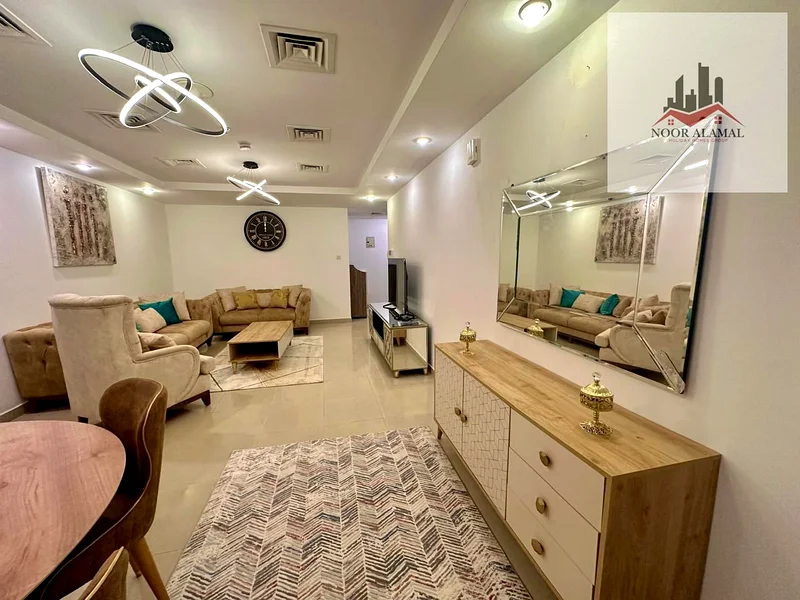 Sharjah Al Khan Beach Tower 2, two-bedroom apartment, hall, kitchen, two bathrooms and balcony63827987775361110