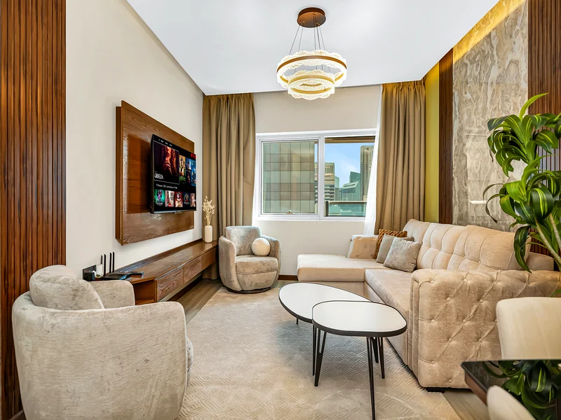 Stylish 1BHK w/ Canal View - Near Metro Station64050575872899111