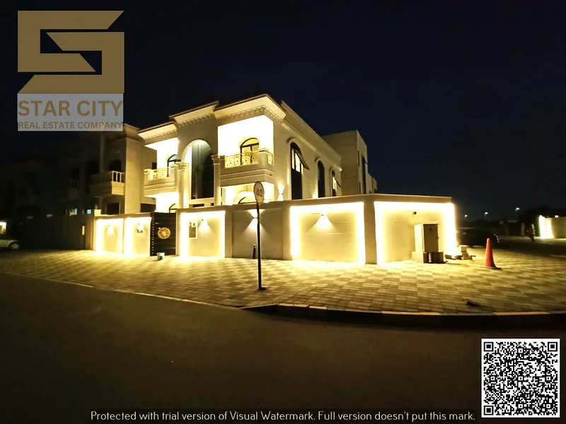 🏡 For Sale: Luxury Corner 5-Bedroom Villa with Majlis, Living Room, Pool & Indoor Parking – Large Setback, Ajman63909440391171111