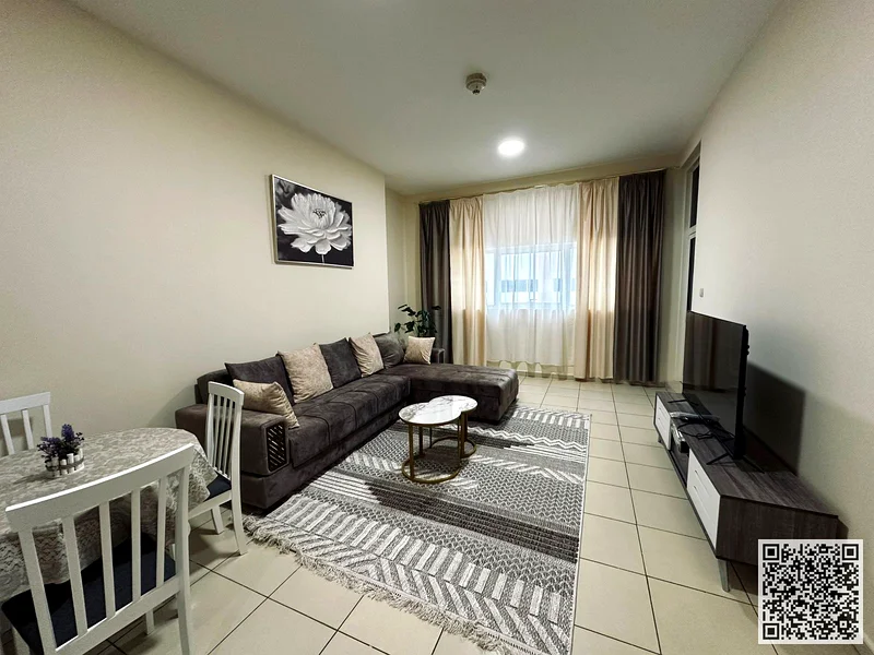Furnished One-bedroom apartment for monthly rent in Ajman, Al Rashidiya 3 - Ajman One Towers ✔️ Bills and internet included ⚡📶 Private parking63836977097217110