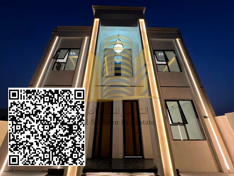 Classic all-stone villa for sale - Corner | Ajman - Al Helio 2 area, prime location in Al Helio 2 - Ajman, two-story villa (ground + first floor)63909334029057110