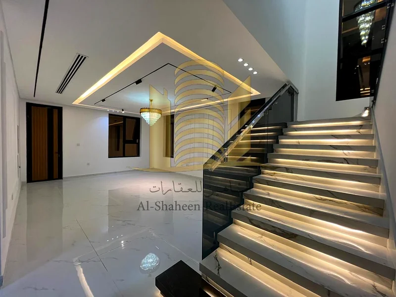 Classic all-stone villa for sale - Corner | Ajman - Al Helio 2 area, prime location in Al Helio 2 - Ajman, two-story villa (ground + first floor)63909334029057112